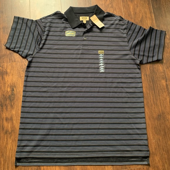 The Foundry Supply Co. Other - Foundry Black Striped Quick Dry Polo Shirt